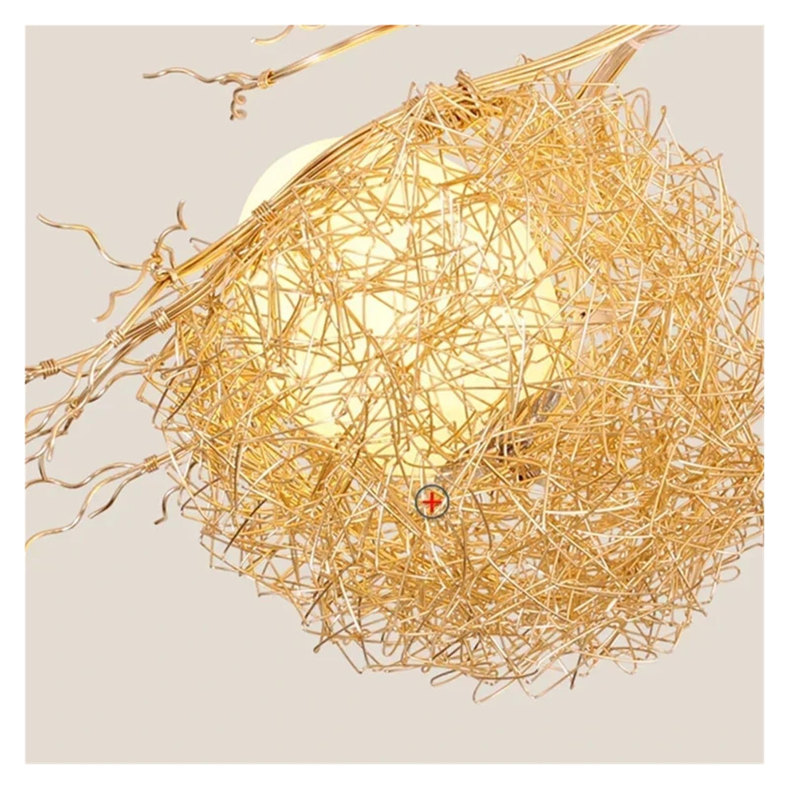 Lampadario a sospensione a LED in stile cinese, design creativo a ramo dorato, lampadario artistico artigianale, lampadario da soffitto, lampadario per sala da pranzo, apparecchi di illuminazione a LE