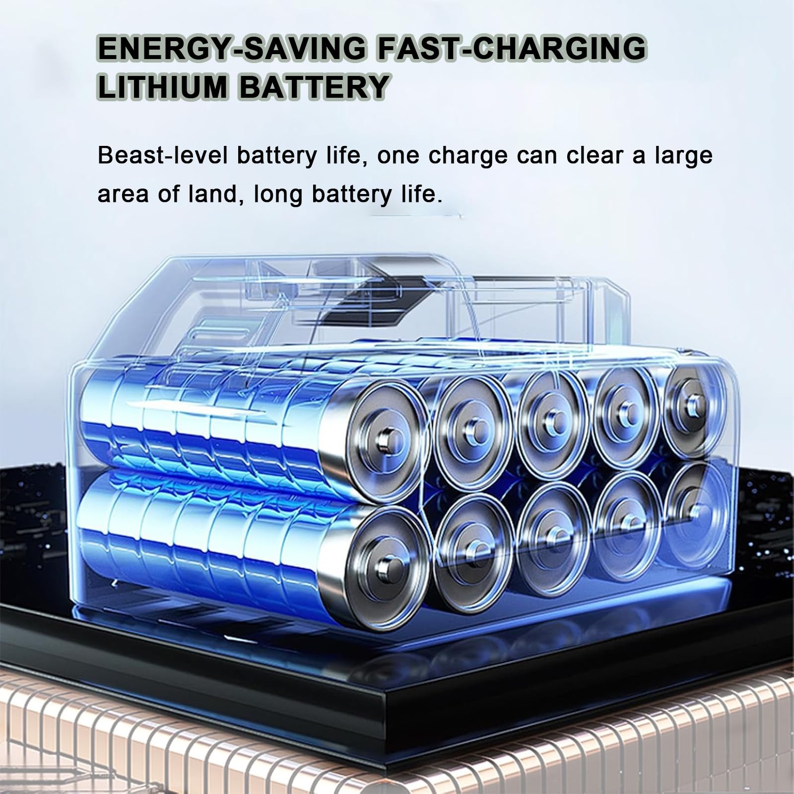 Motoculteur sans Fil 21 V pour Le Jardinage, Motoculteur Électrique, Fraise À Main avec 2 Batteries Et Chargeur, Largeur De Travail De 10 Cm, Profondeur De Travail De 10 Cm, pour Biner
