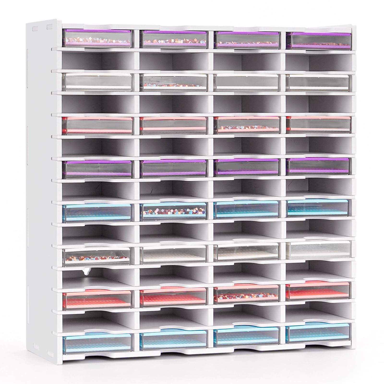 Photo 1 of Krafetto 60 Grids Diamond Painting Tray Organizer Holder, Diamond Art Trays with Lid Storage Tower, Wall-Mountable Tray Containers Shelves (Trays are Not Included)