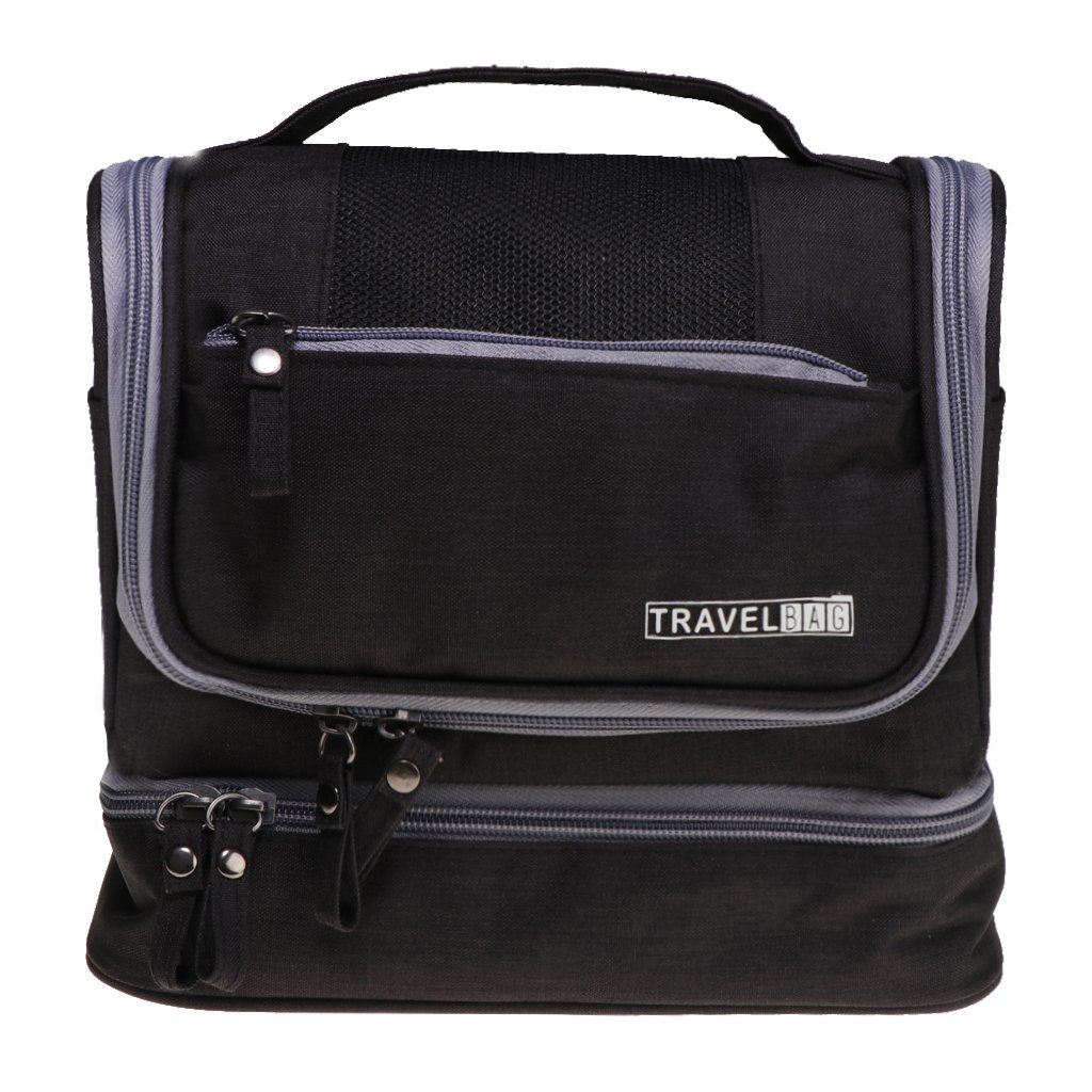 LOOM TREE Travel Cosmetic Bag Makeup Case Hanging Toiletry Storage Pouch Black Household Supplies & Cleaning | Home Organization | Storage Bags