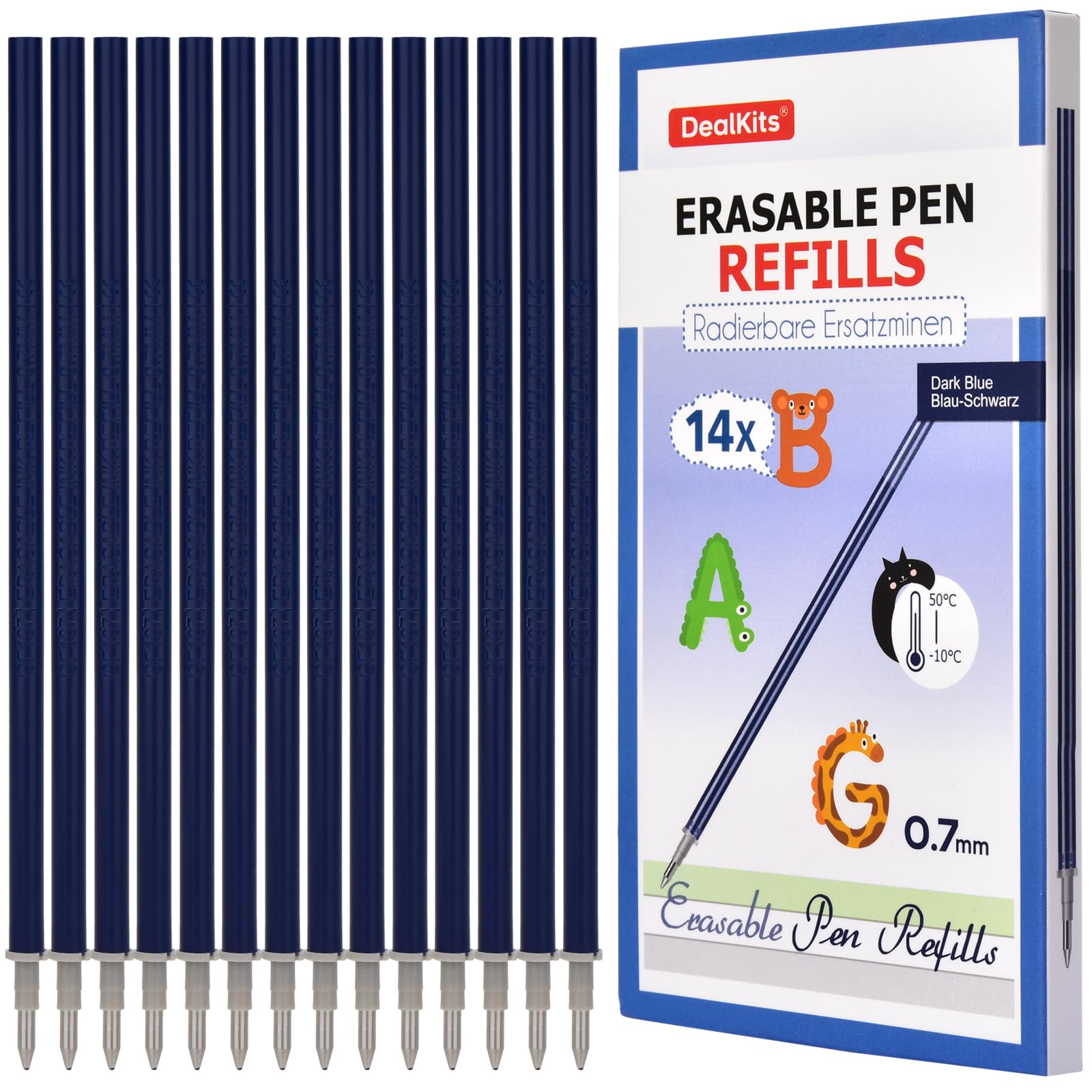 30 stuks Uitwisbare reservevullingen, compatibel met Legami, punt 0,7 mm, hoogte 13 cm, blauw, zwart, rood, groen, paars, oranje, gelvulling, uitwisbaar, vullingen voor Legami uitwisbare stiften 30 stuks Uitwisbare reservevullingen, compatibel met Legami, punt 0,7 mm, hoogte 13 cm, blauw, zwart, rood, groen, paars, oranje, gelvulling, uitwisbaar, vullingen voor Legami uitwisbare stiften