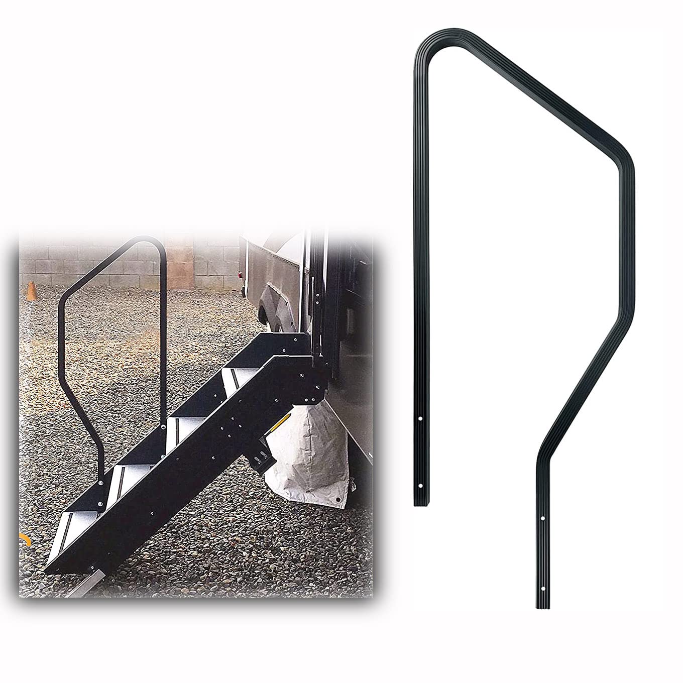 koxuyim 4 Step Above 1st Generation RV Entry Steps, Replacement for