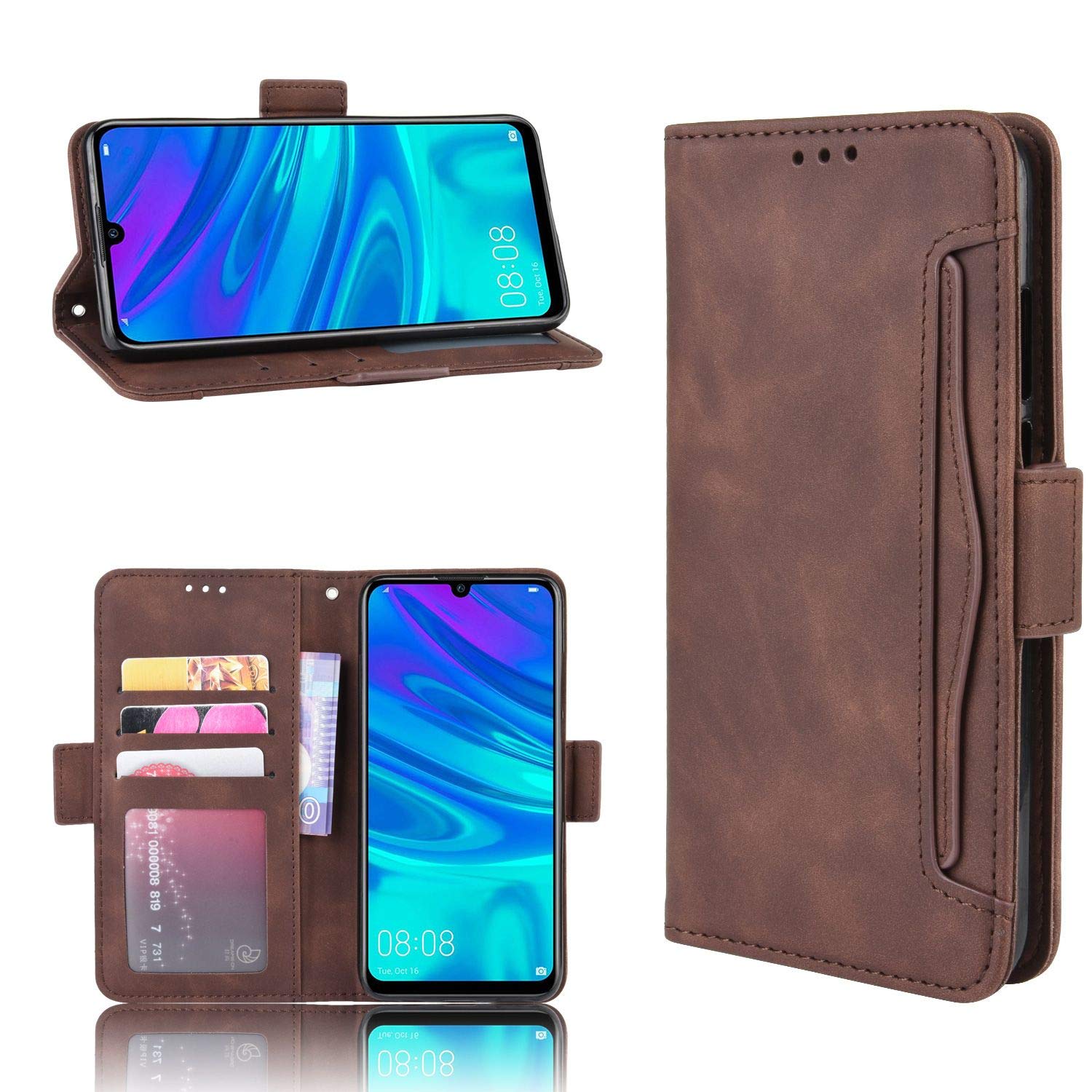 Manyip Custodia A Portafoglio In Pelle Per Huawei Honor 20E: Cover Con Supporto, Slot Carte E Chiusura Magnetica, Retro In TPU