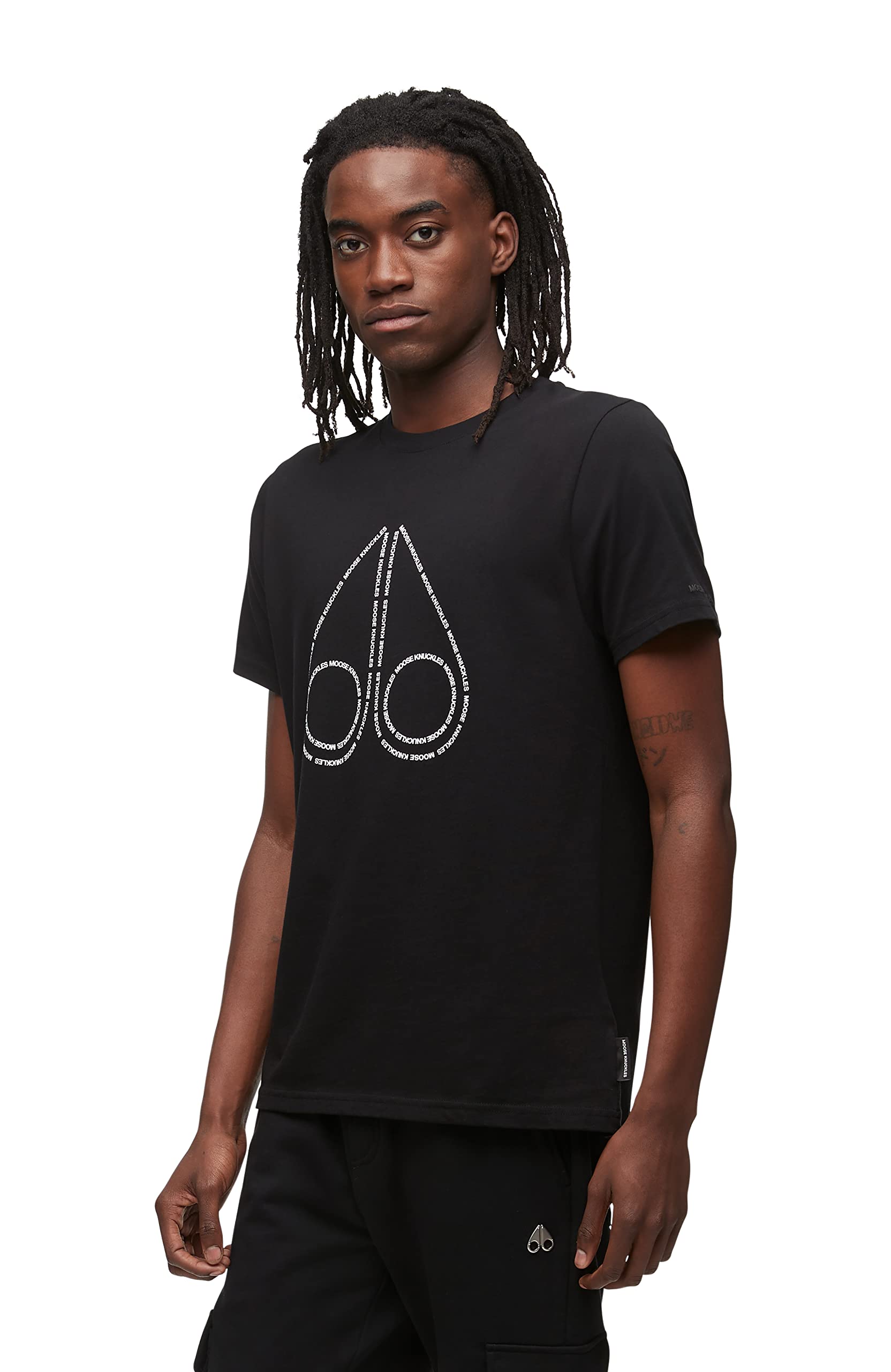 Moose Knuckles Men's Gerrard Tee, Black, Black, S