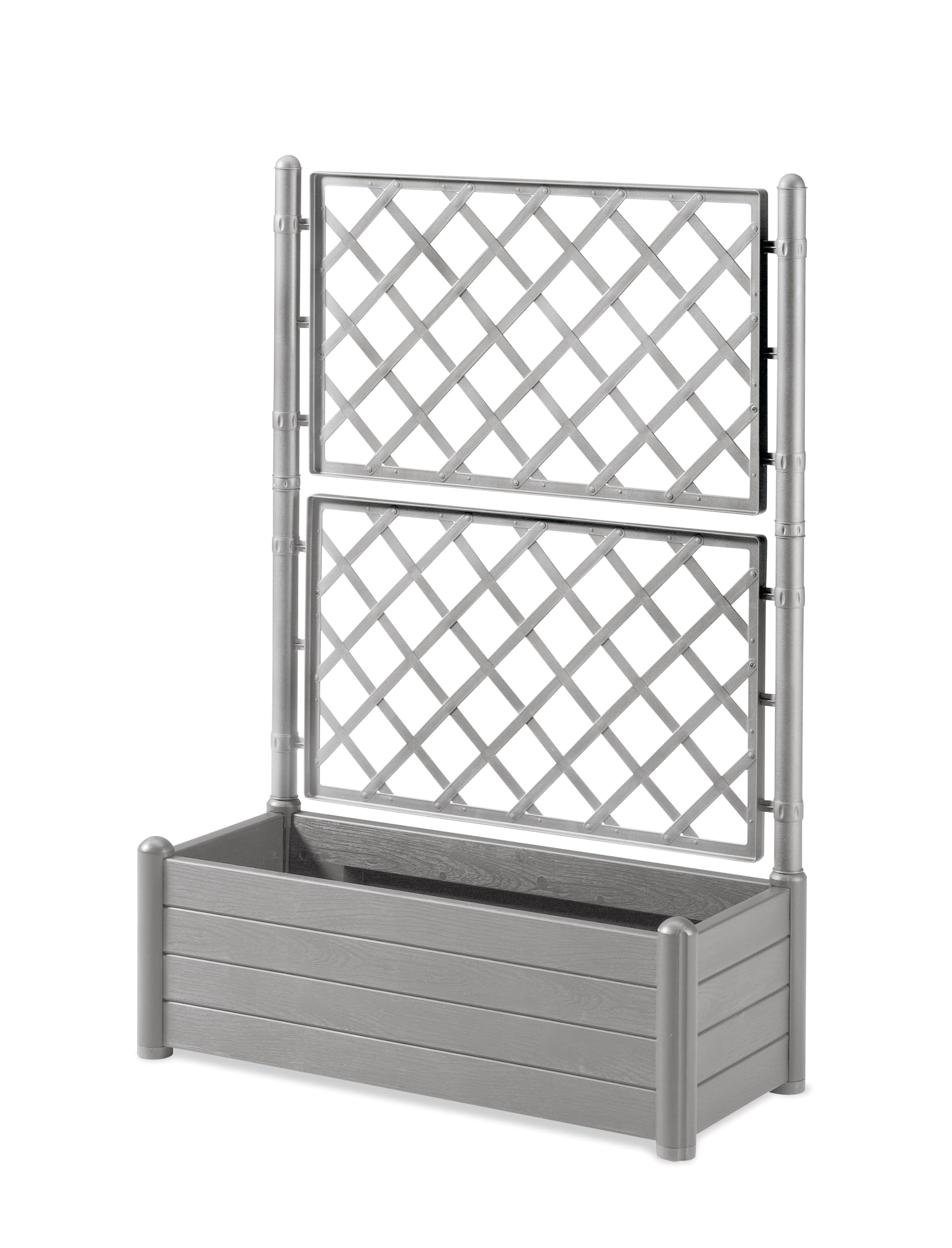 Stefanplast FIORIERA Rettangolare Italia con SPALLIERA 100CM Stone Grey Fiori Balcone Vaso