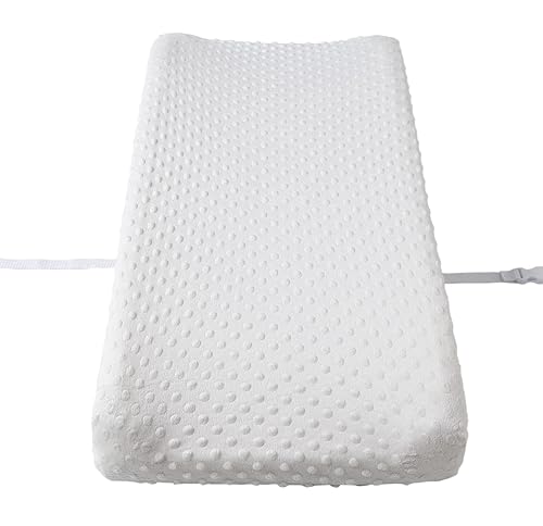 Fundas de felpa para cambiador de bebés, fundas de sábanas para recién nacidos, bebés, niños y niñas (Cloud Dancer)