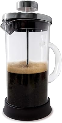 Amazon.com: KICHLY Prensa de café francesa (32 oz/33.8 fl oz) – Cafetera de  espresso y té con tres filtros, émbolo de acero inoxidable y vidrio de  borosilicato resistente al calor, libre de