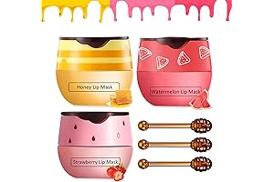 3-Pack Lip Balm Honey Pot - Strawberry, Honey, Watermelon