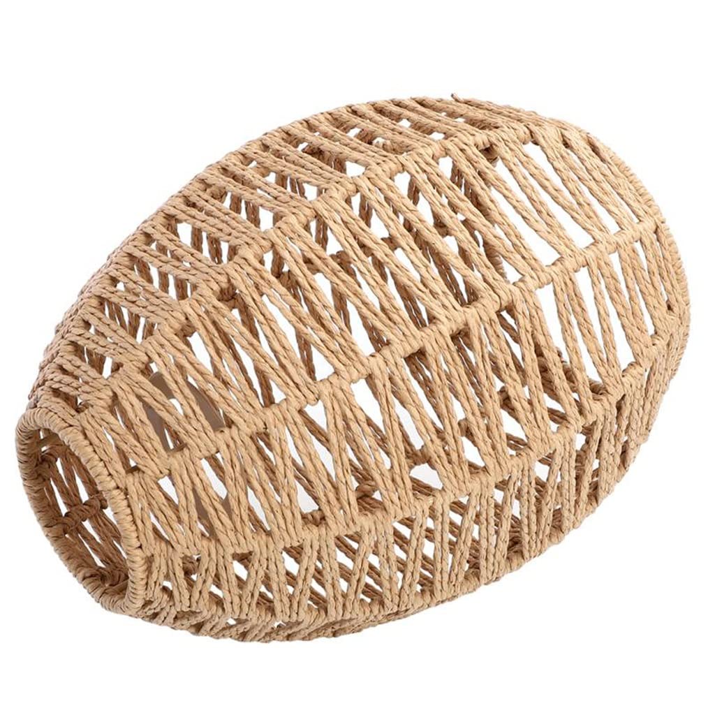 CWCQGH Hand-Woven Lampshade Imitation Hemp Rope Woven Light Shade Pendant Light Cover