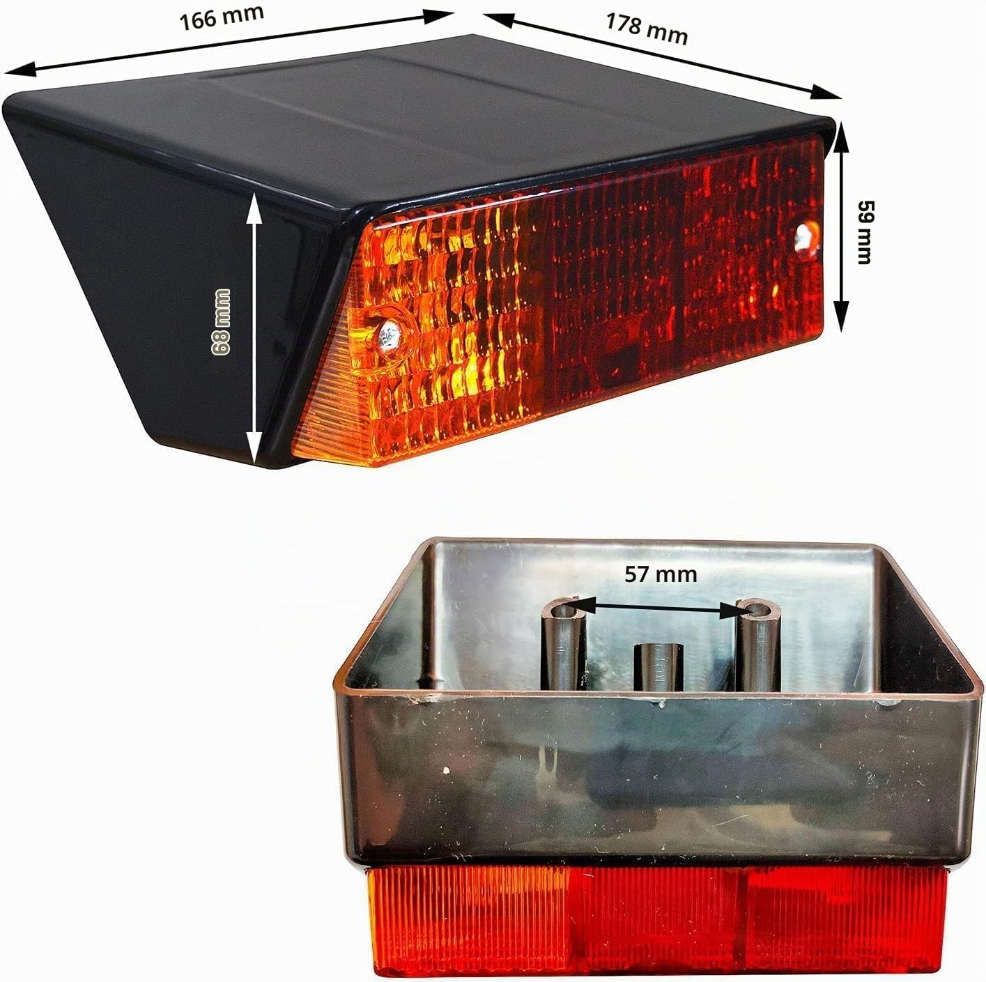 Heck -Traktor -Rückleuchten Baugruppen mit 12 -V -Lampen geeignet für Deutz Fahrtraktoren Rücklichter D2506 D3006 D4006 D4506 D5006 D5206 geeignet