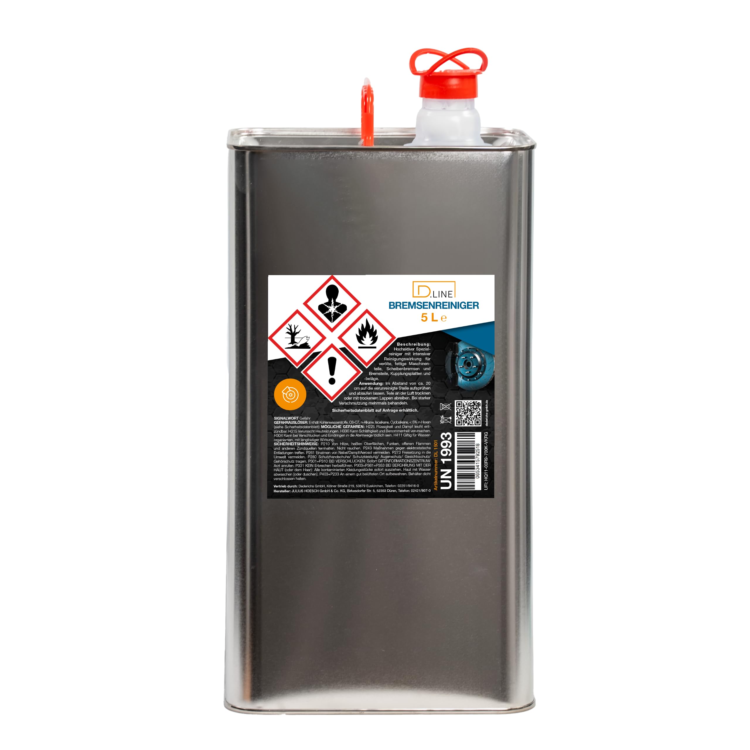 D.LINE Bremsenreiniger 5 Liter (1x 5 Liter)