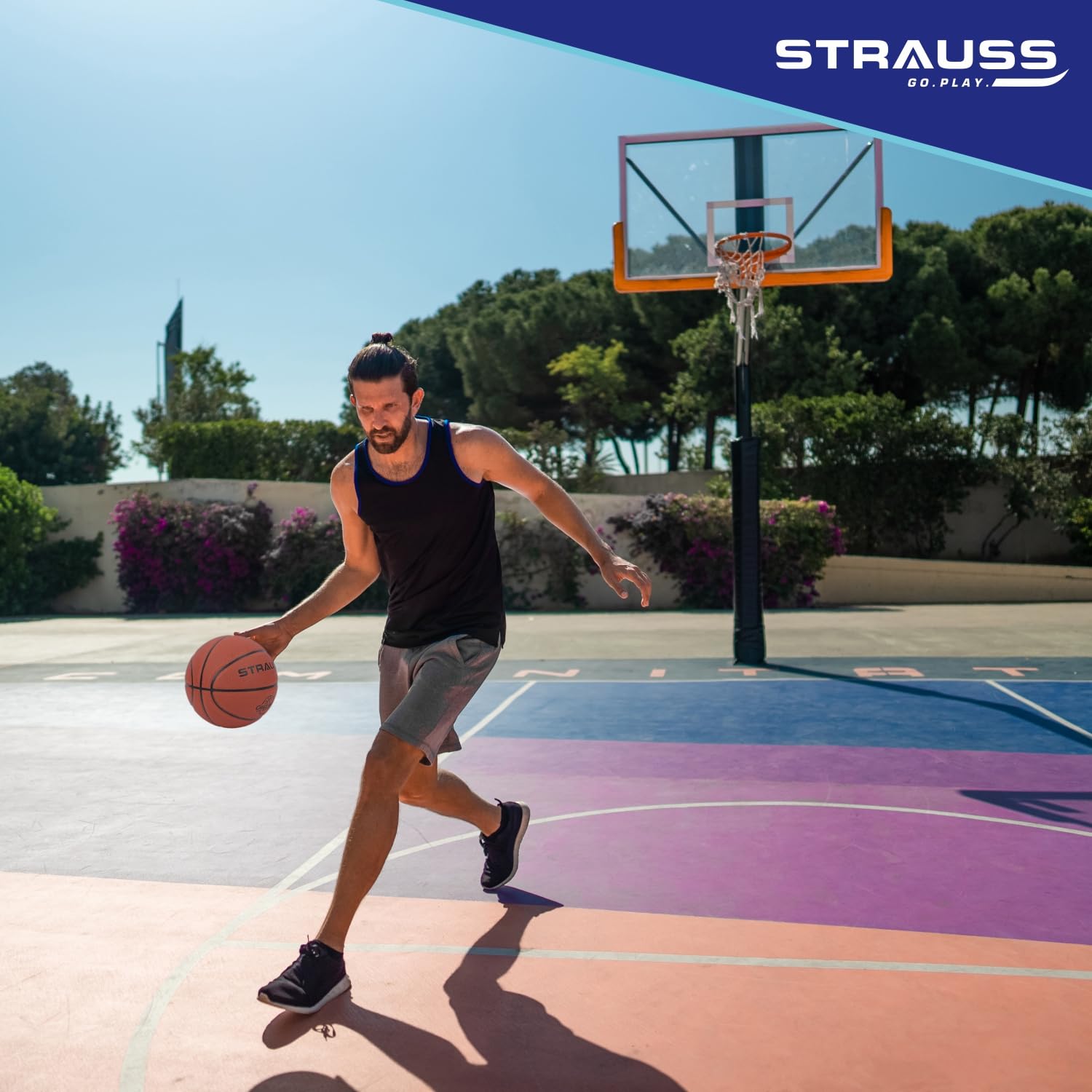 STRAUSS Zing Basketball Size 7 | Professional Basket Ball for Indoor-Outdoor Training and Match | Suitable for Hard Surface, Wooden Flooring & Synthetic Surface | for Kids and Adults 4