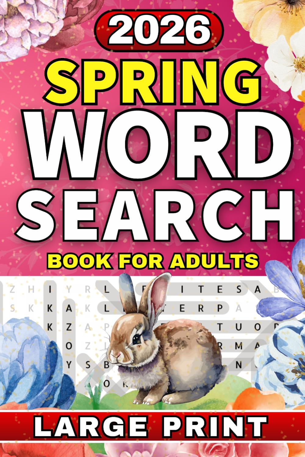 Spring Large Print Word Search for Adults:: Seasonal Puzzle Book for Seniors & Teens