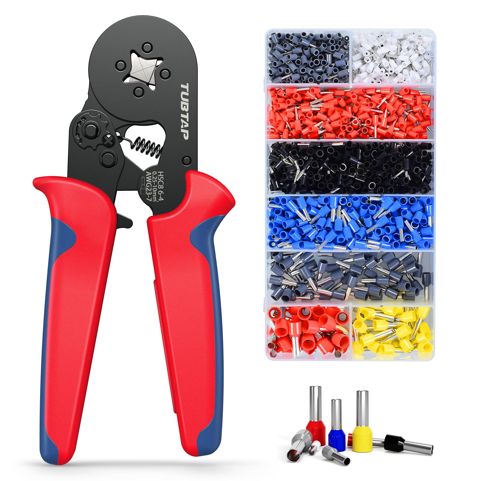 Aderendhülsenzange Set - TUBTAP® Crimpzange Aderendhülsen Set mit 1200 stück Aderendhülsen mit 1200 stück Aderendhülsen Tool Kit