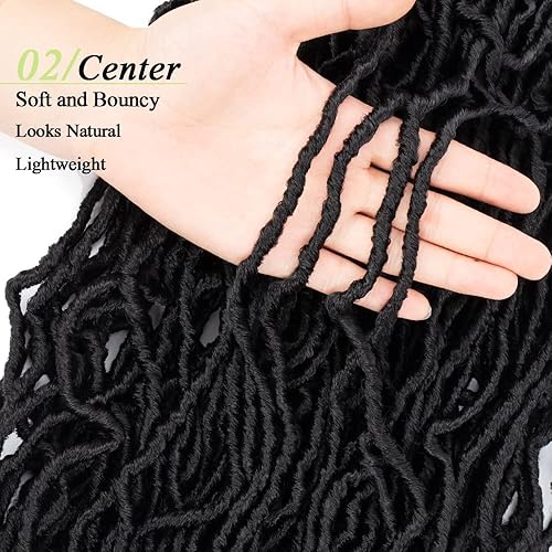 Vista 29 de Umylar Rastas de pelo sintético de ganchillo de 18 pulgadas, 7 paquetes de 7 paquetes de extensiones de cabello sintético de ganchillo para mujeres