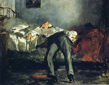 Amazon.co.jp: つの絵画 自殺 エドゥアール・マネ キャンバス上