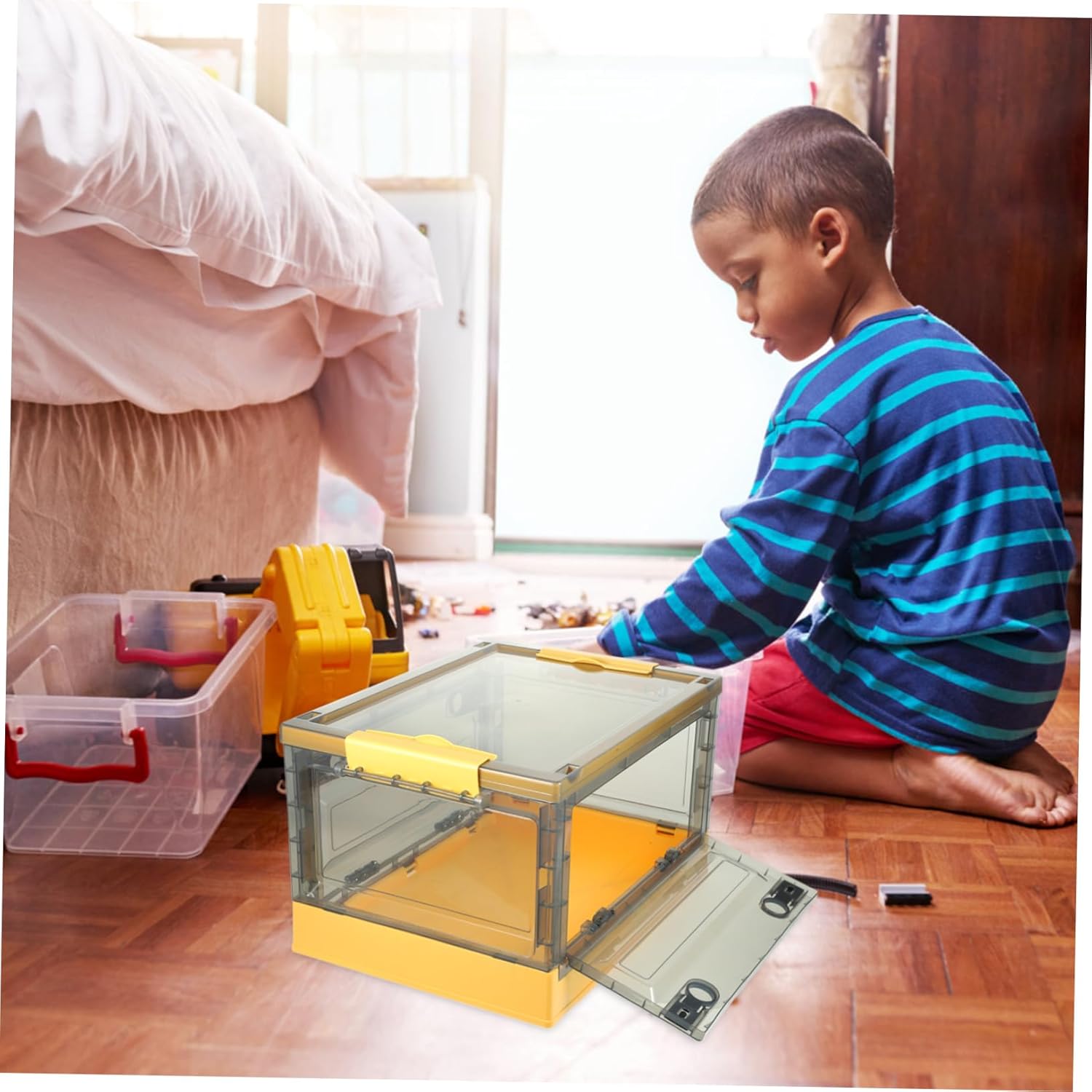 Plastic Storage Boxes Lids Household Plastic Storage Holder Makeup Box