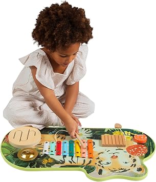 Manhattan Toy Tiger Tunes Wooden Toddler and Preschool Musical Toy Instrument with Optional Wall Mounting