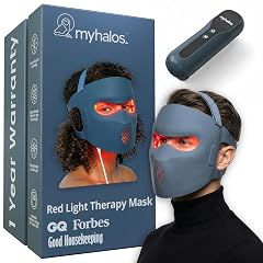 myhalos Red Light Therapy Face Mask - Medical-Grade LED Light Therapy Device with Nir-Infrared 1072 nm Red 633