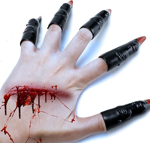 Miniatura 5 de 30 dedos de bruja falsos de plástico, coloridos para niños, para leer Halloween, dedos de bruja para fiesta, cosplay, accesorio de disfraz de 5