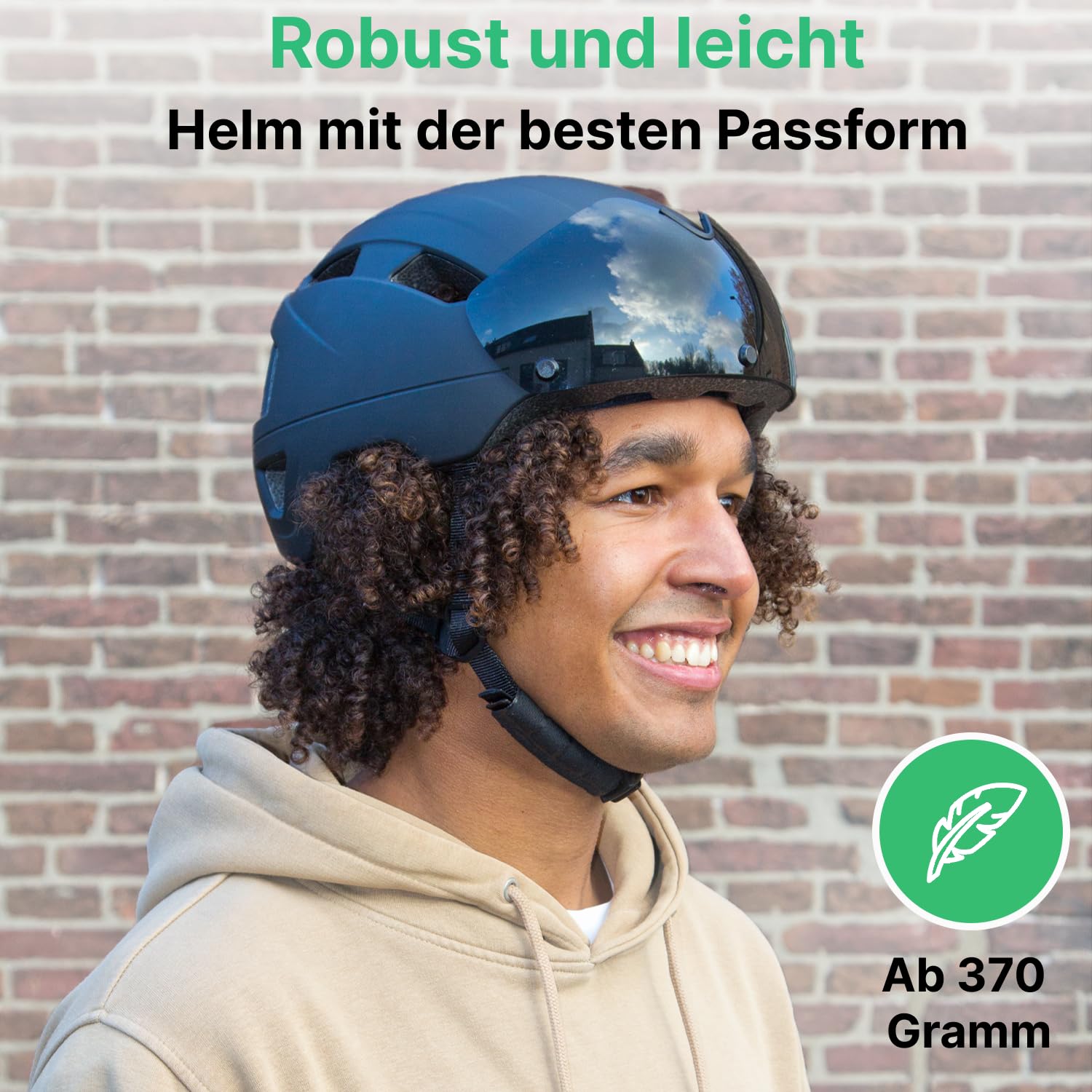 GOOFF® Pilot 3 w 1 speed pedelec kask ze zdejmowanym wizjerem, szary matowy, lekki, certyfikowany przez NTA, odpowiedni do motoroweru i skutera, dla mężczyzn i kobiet