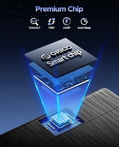 Miniatura 7 de ORICO Caja de disco duro externo USB 30 a SATA III de 25 pulgadas para disco duro SATA HDDSSD de 25 pulgadas 0276in-0374in sin herramientas Negro,