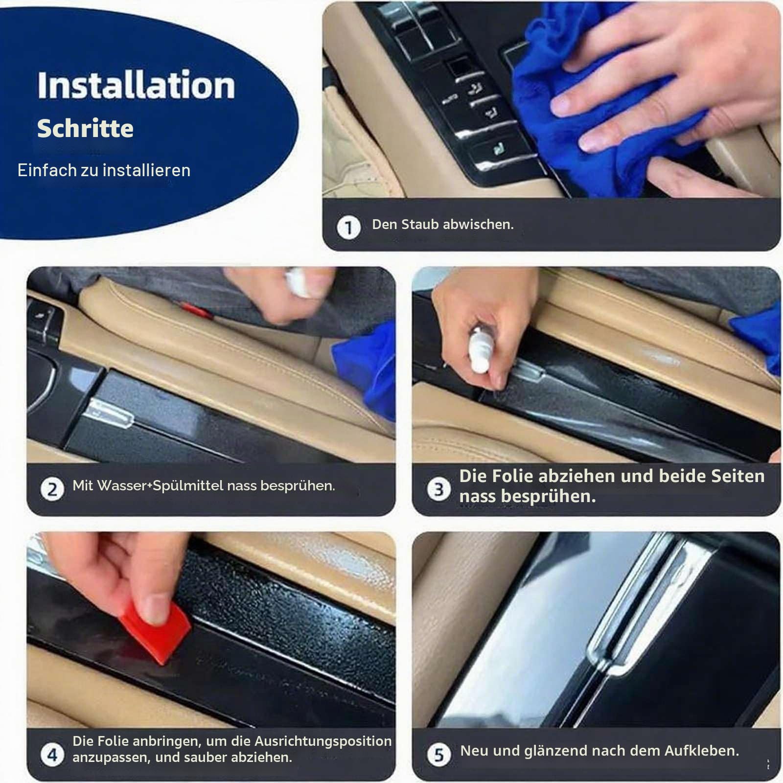 Für Audi A6 e-tron 2025 Autoinnenraum Mittelkonsole Instrument Armaturenbrett Schutzfolie.