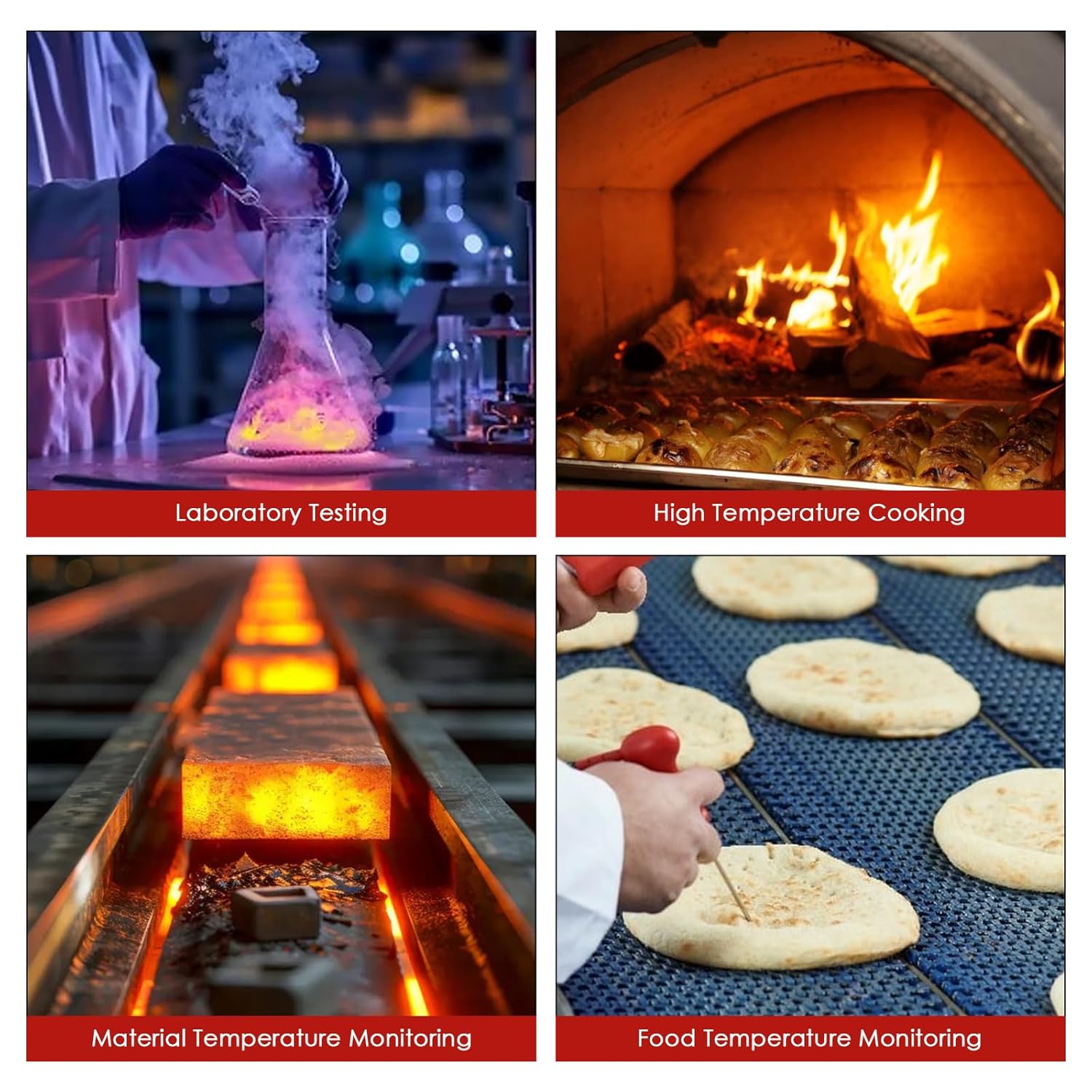 Thermocouple Thermometer Data Logger with 8 Type K Probes, 4-Channel K/J/T Type Digital Thermometer HVAC Temperature Meter w/ 5000Groups Records & Export, -328~2501℉ Range, Alarm and ADJ Compensation