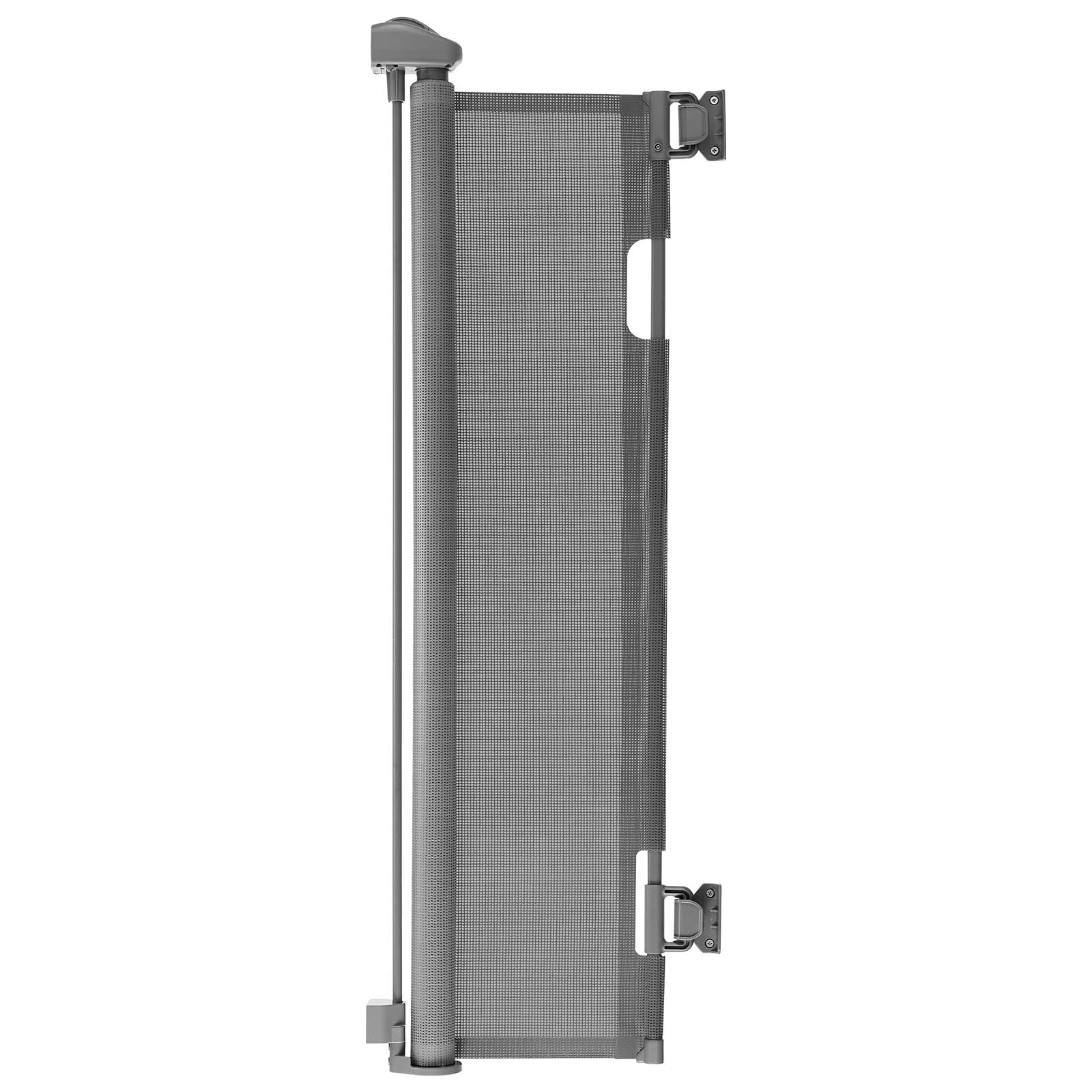 VEVOR Cancelletto Retrattile, Installazione Interna 1450 mm di Larghezza, 980 mm di Altezza, con Strisce in Fibra di Vetro Rinforzata, Impedisce che Si Infilino, Cancelletto in Rete per Cani, Grigio