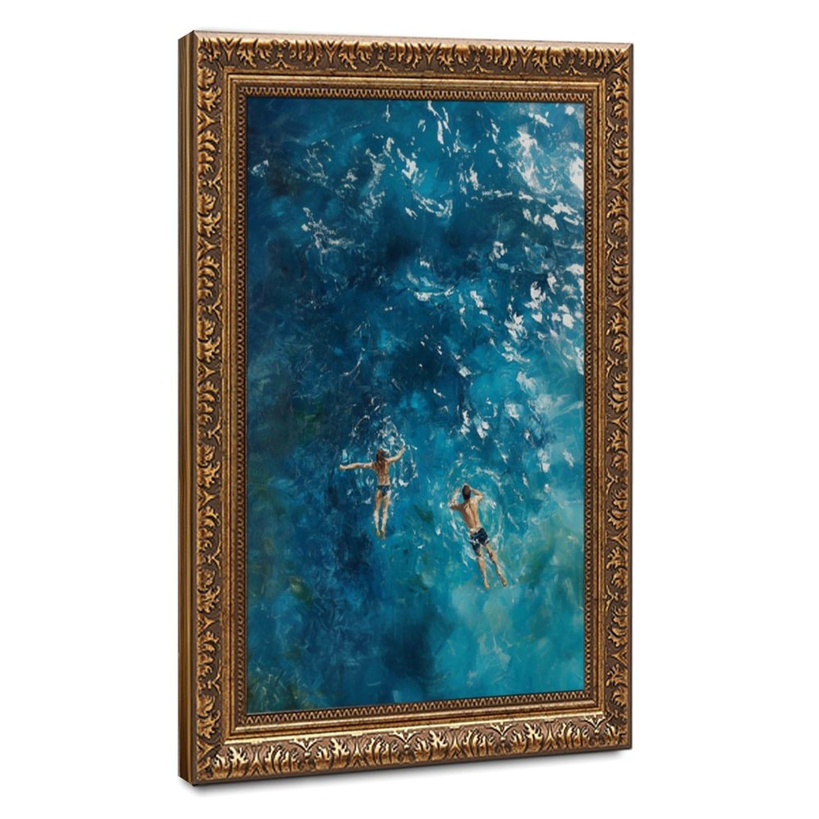 Bareronor Abstract Diving in The Canvas Poster Bedroom Decor Landscape Office Room Decor Gift 24" L X 36" W