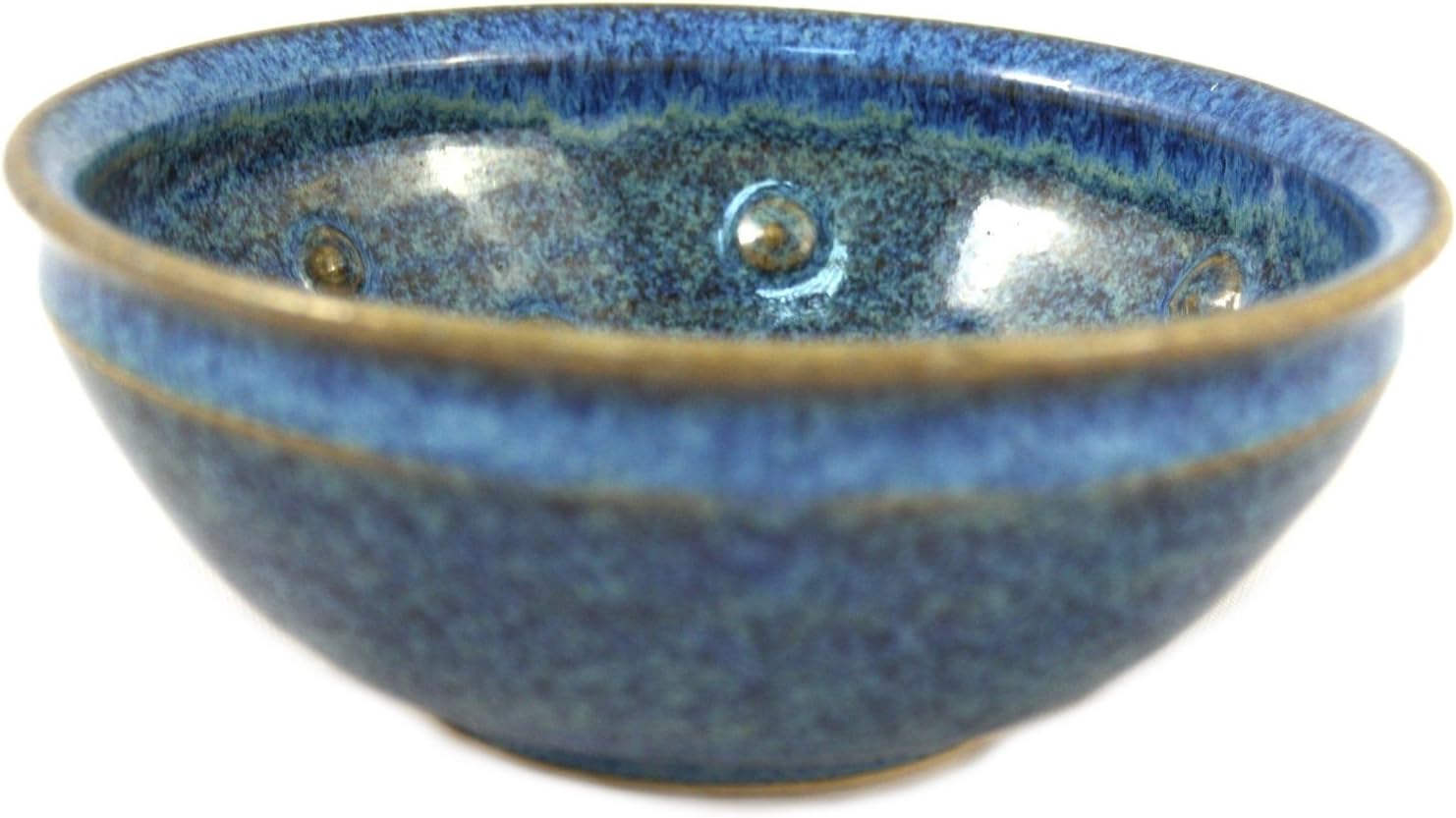 korium shaving soap cup Blue Bubbles - ceramic frothing shaving bowl for shaving soap - handmade Made in Germany - diameter 11.5 cm