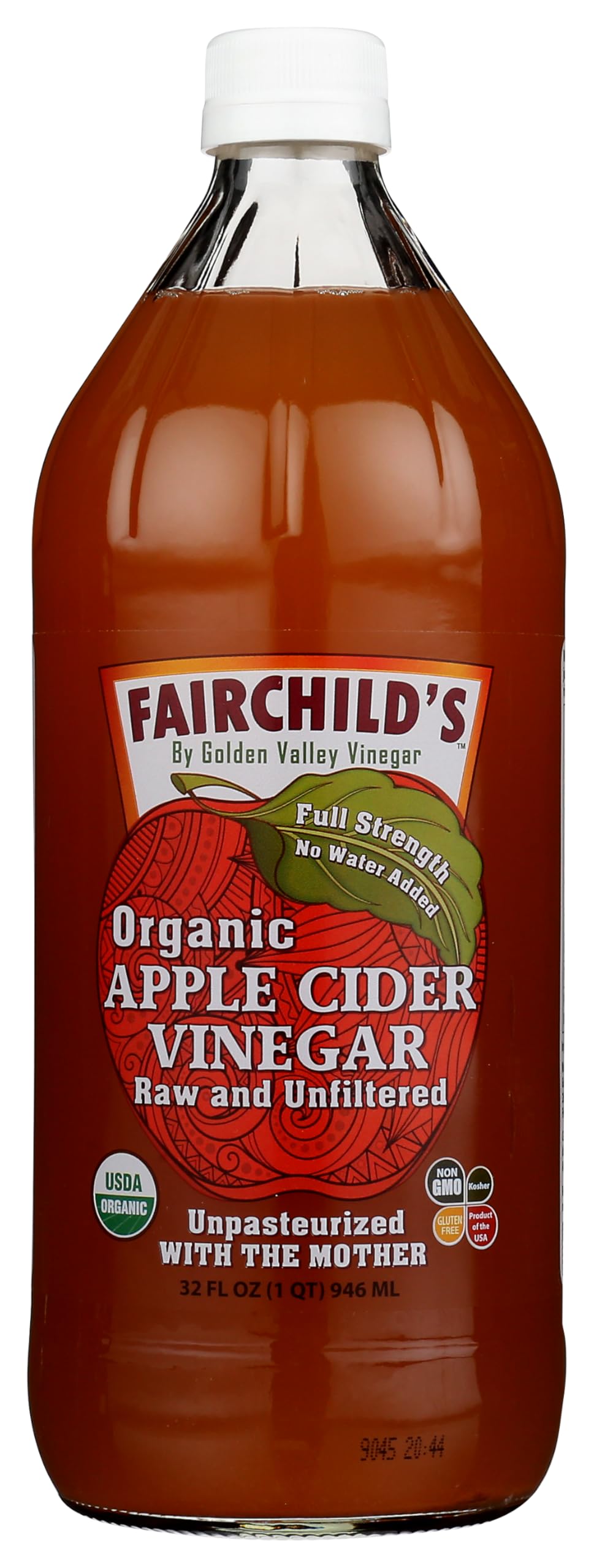 Fairchild`s, Apple Cider Vinegar Organic Raw And Unfiltered, 32 oz (Pack of 3)