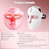 Cordless LED Fack Mask,Face Light Therapy Mask,7 LED Light Therapy Facial Mask for Skin Care,Red Light Therapy Mask for Acne Face Skin Treatment,Blackhead Remove,Anti Aging,Microdermabrasion