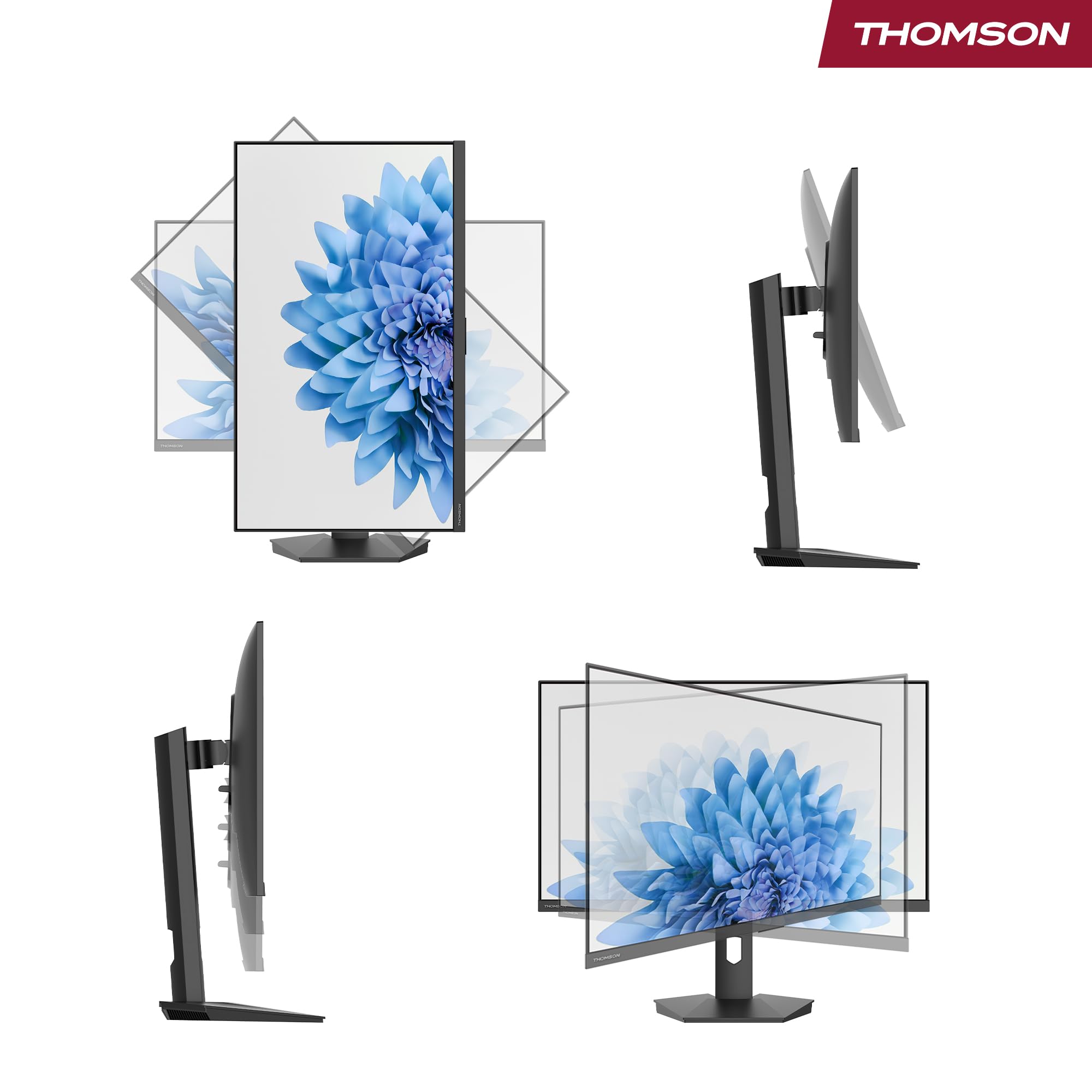 THOMSON 27 Pouces (69 cm) Moniteur Studio Business Full HD, Taux de rafraîchissement 120 Hz, HDMI, Montage VESA 75x75, Noir, M27FB5C15