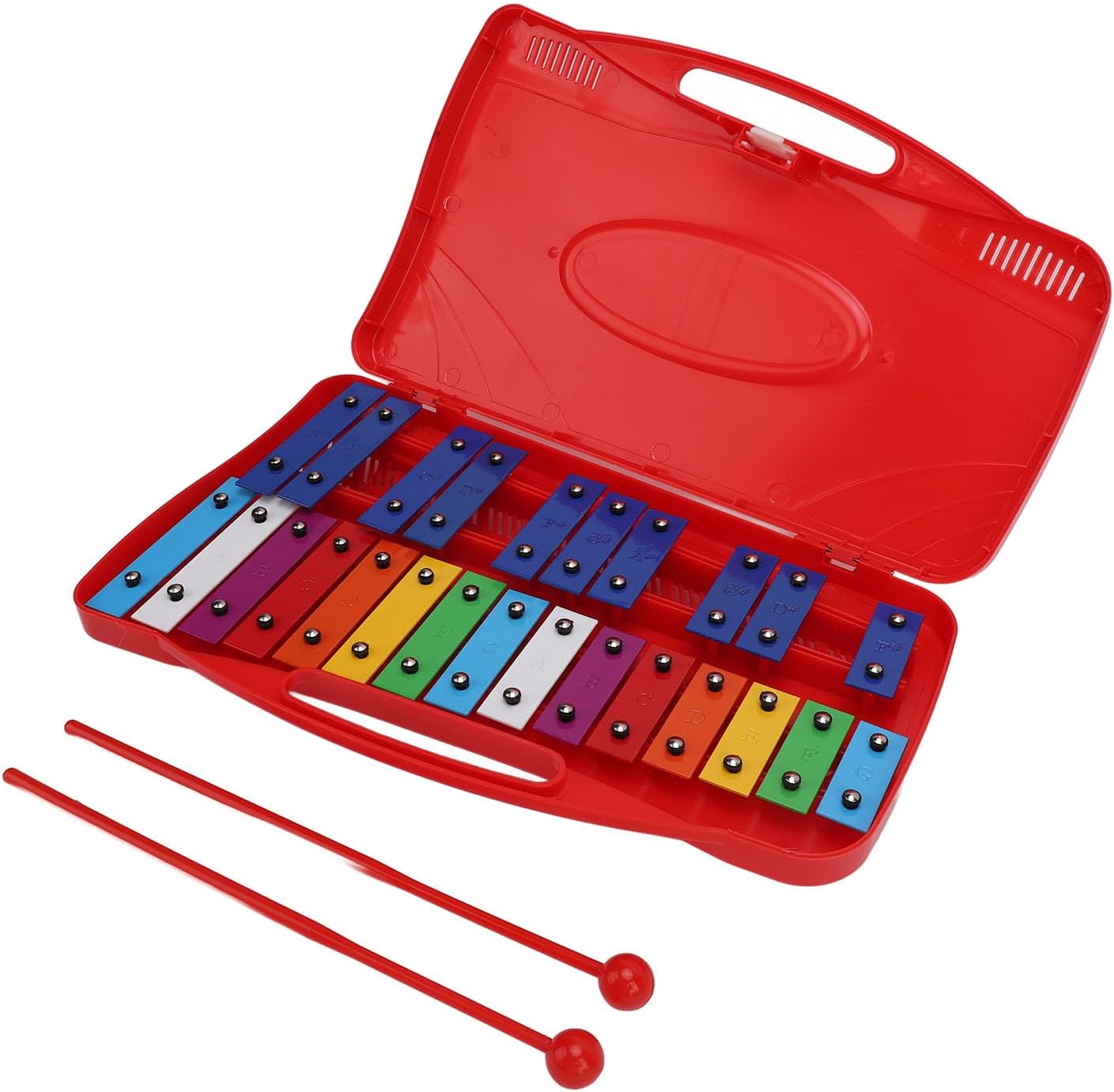 Xylophone 25 Note Aluminum Colorful Metal Keys Music Teaching Professional Xylophone Instrument