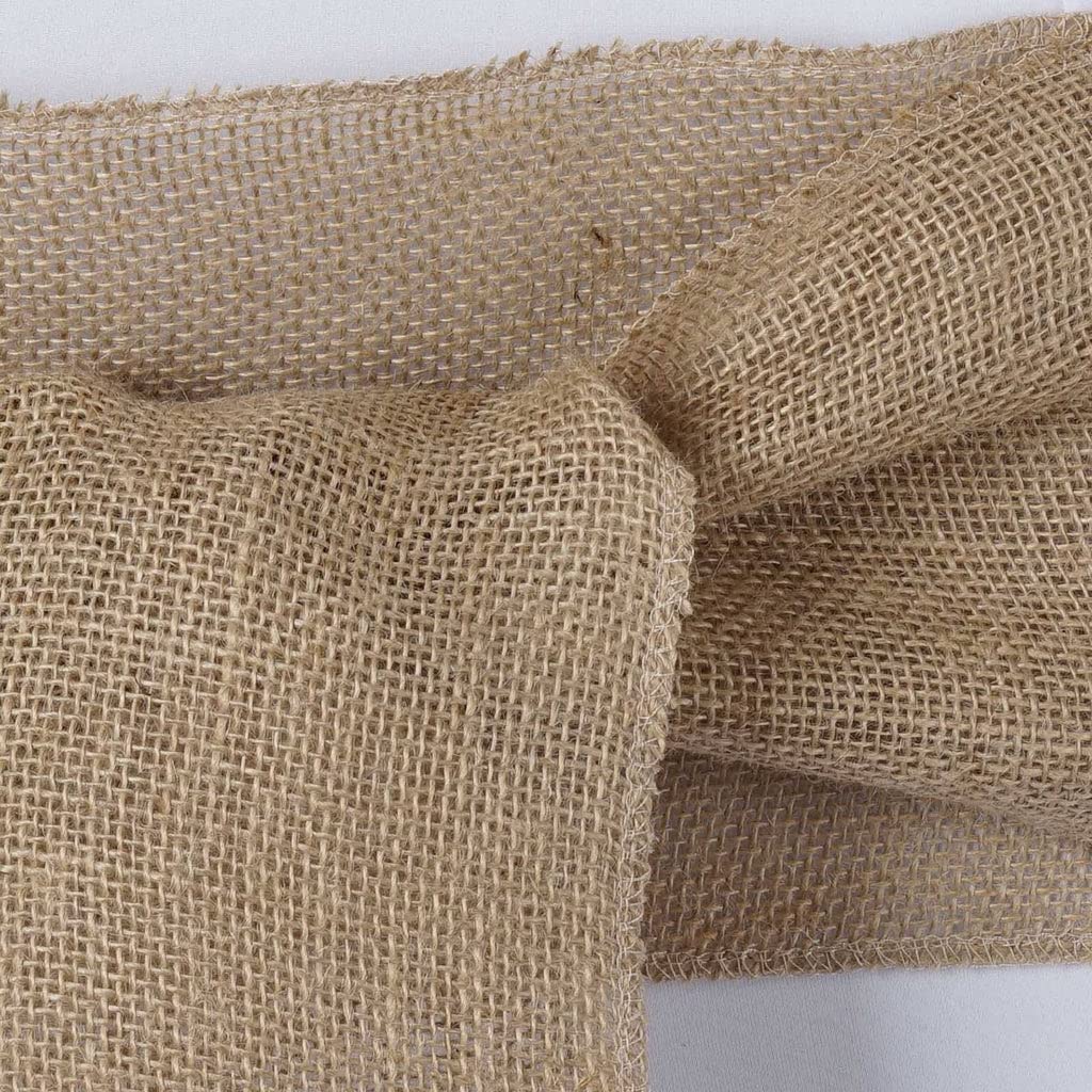 TABLECLOTHSFACTORY 5PCS X CHAMBURY CASA Splendid Burlap Chair Sash Natural Tone