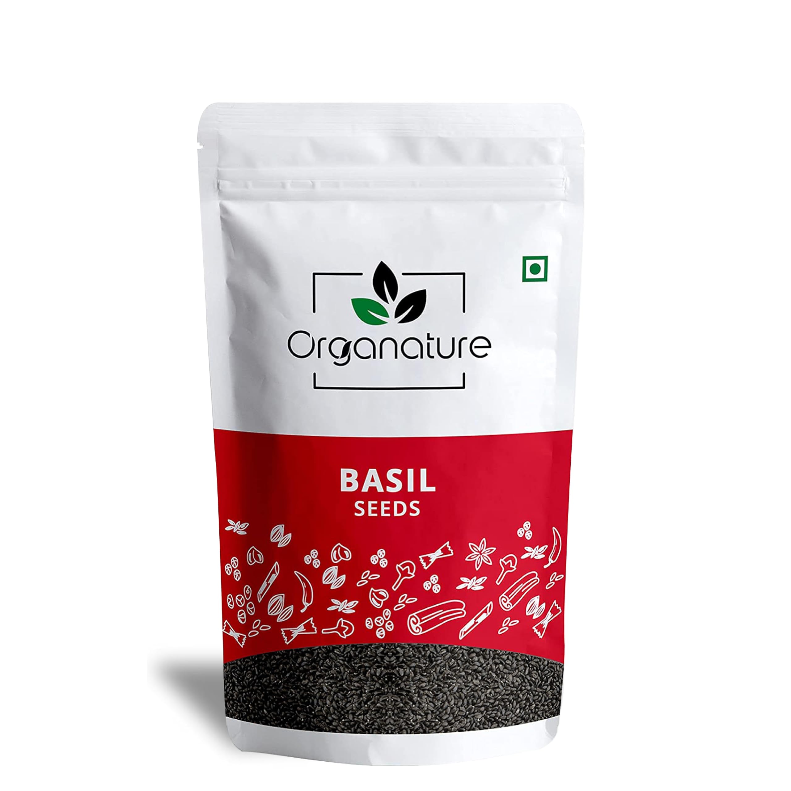 Organature basil seeds – 850 grams for eating - Tukmaria seeds for weight management | sabja seed for eating | Rich in Fiber, Antioxidants & Omega-3 | Ideal for Falooda seed for reduce body heat