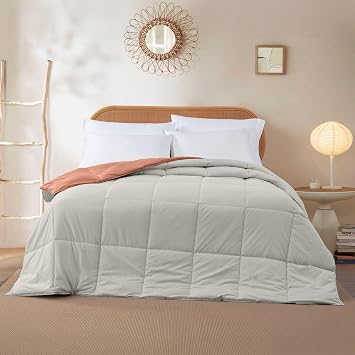 Modern Threads Down Alternative Reversible Comforter Orange Rust/Beige Twin