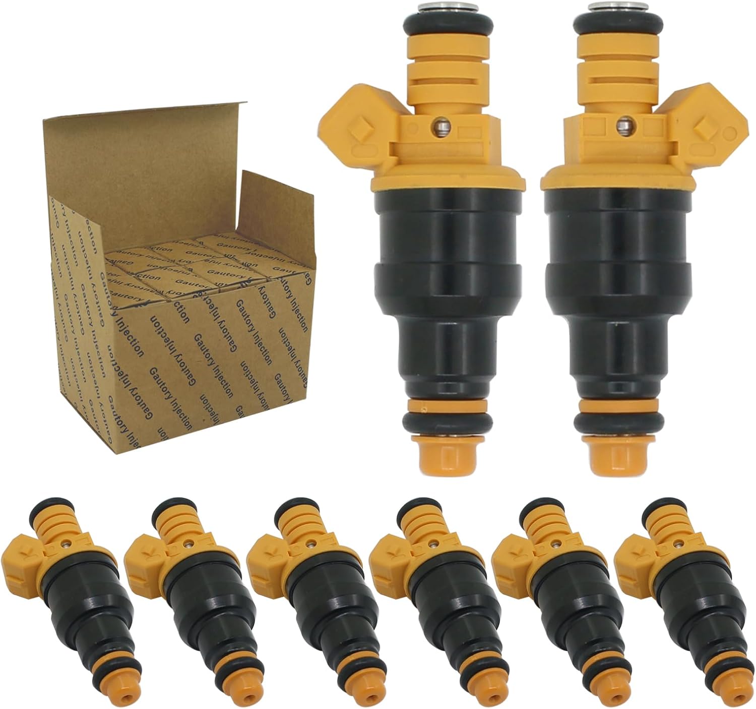 Fuel Injectors Compatible with Ford F150 F250 F350 E150 E250 E350 Mustang Expedition Lincoln Navigator Mercury Grand Marquis 4.6L 5.0L 5.4L 5.8L Replaces 0280150943 0280150909 Set of 8