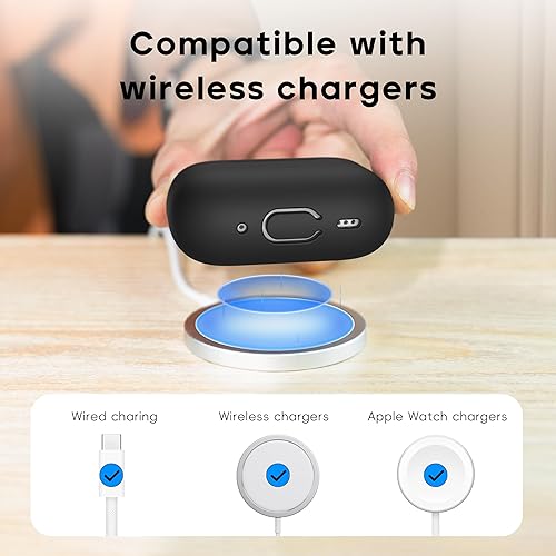 Miniatura 5 de RFUNGUANGO Funda compatible con AirPods Pro 2 (202320222019), funda de silicona suave para AirPod Pro (cable USB-CLightning) con kit de limpieza y