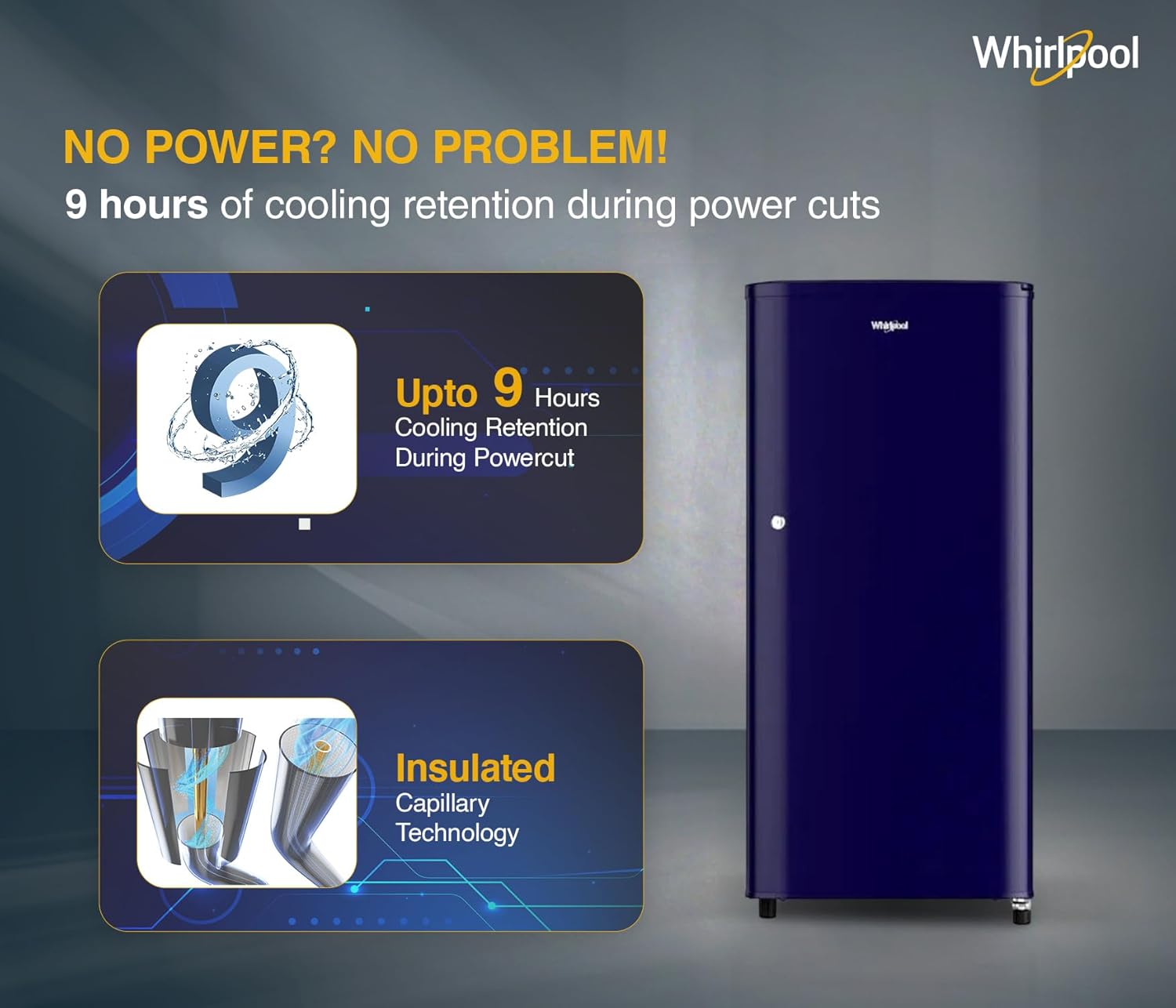 Whirlpool 184 L 2 Star Direct-Cool Single Door Refrigerator (205 WDE CLS 2S SAPPHIRE BLUE-Z, Blue,2023 Model) - Image 7