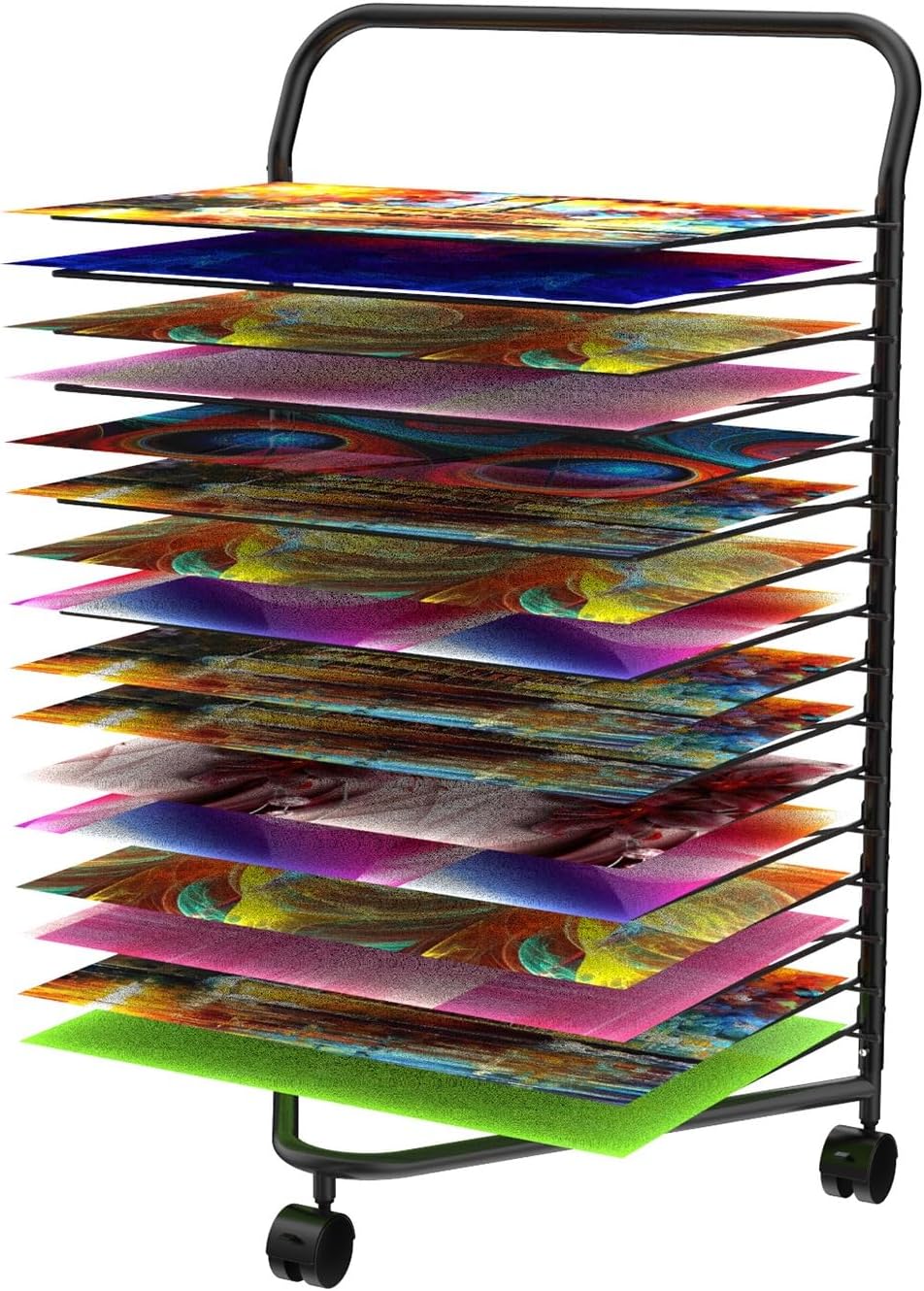 Amazon.com: ERoomQ 16 Layers Stack Rack for Drawing,Floor Standing ...