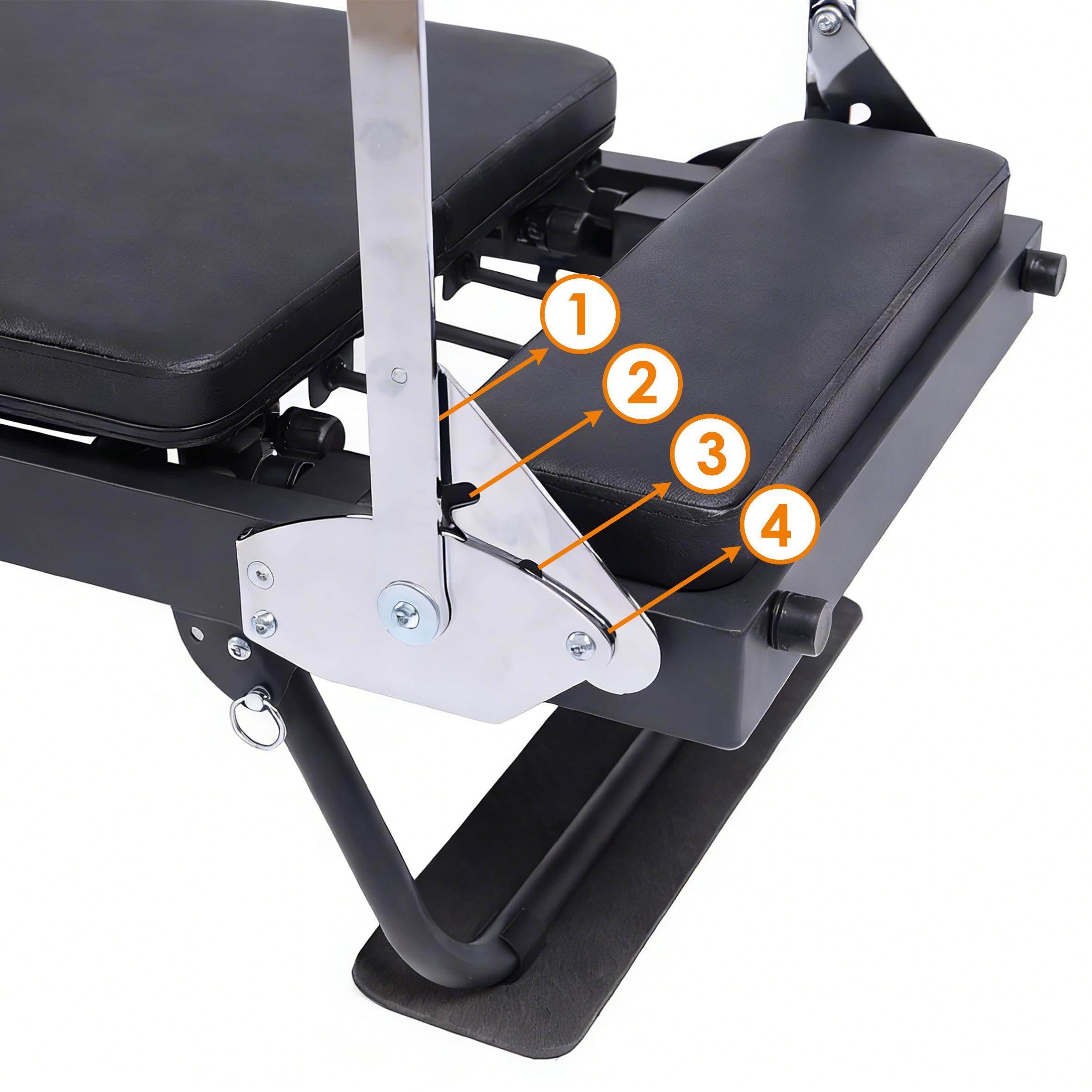 Pilates Reformer - Macchina pieghevole con 5 molle 190 x 57 cm, attrezzatura per l'allenamento a casa, carico fino a 125 kg, yoga Home Trainer per allenamento in posizione supina