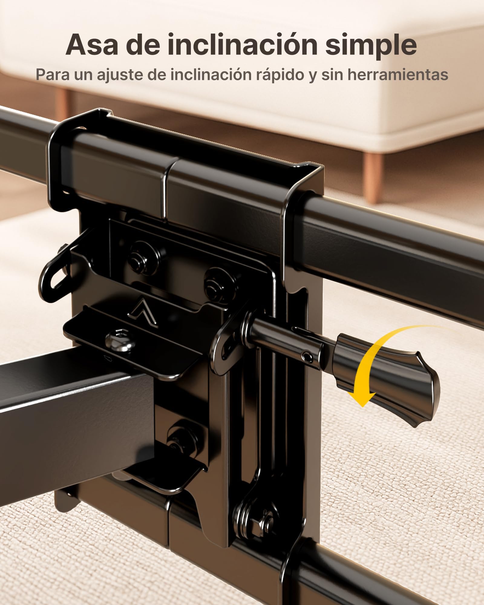 monTEK Soporte TV de Pared 37~84", VESA 600×400mm Máx. Carga Máx.50Kg | Soporte De Televisor De Pared, Soporte De Pared,Brazo Articulado,Inclinación,Rotación,Movimiento completo