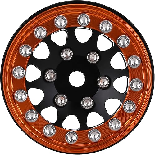 Miniatura 10 de INJORA Llantas de rueda 1.0 RC Metal Beadlock Llantas para AX24 118 TRX4M All 124 Escala Axial SCX24 Deadbolt RC Crawler Accesorios de