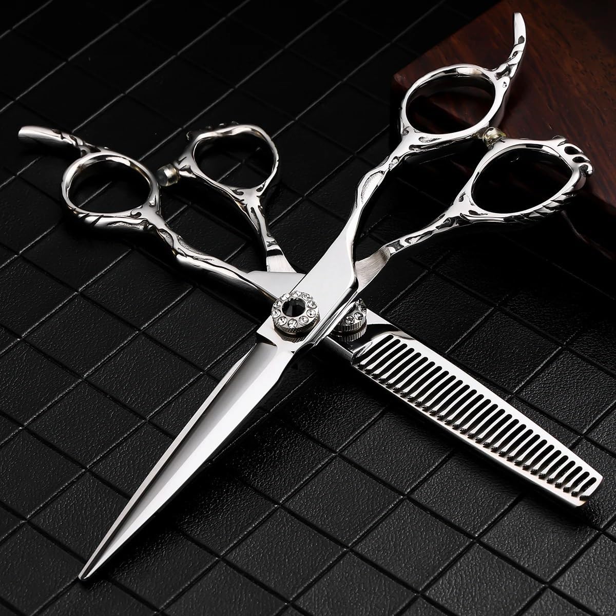 Hair Cutting Shears, 6.0 Inch VG10 Steel Barber Scissors Set Hair Cutting Tools Professional Hairdressing Scissors Thinning Shears for Hairdressers,