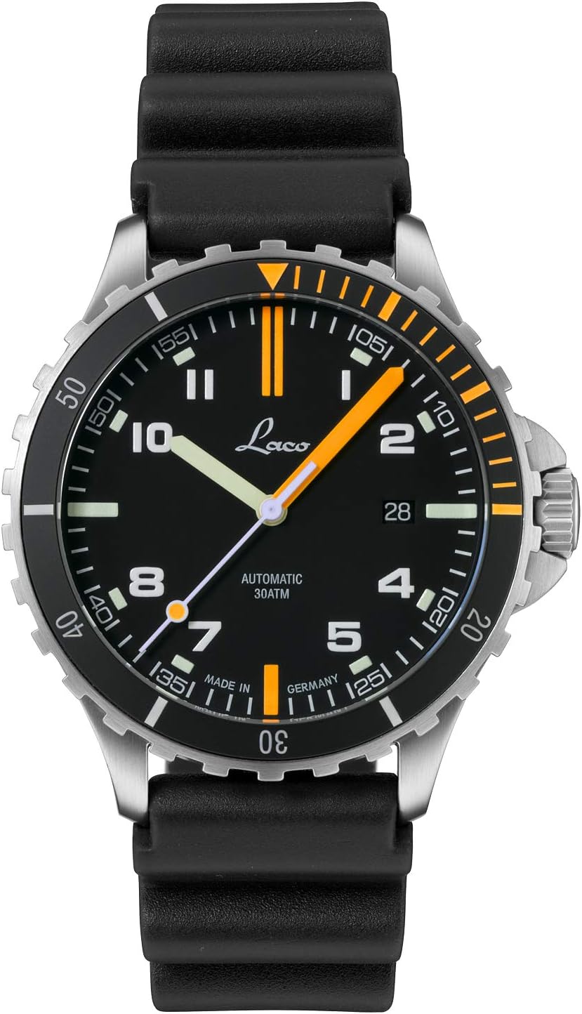 Laco Scorpion Mojave 42 mm Ref. 862109 Automático con Correa de Caucho Gris