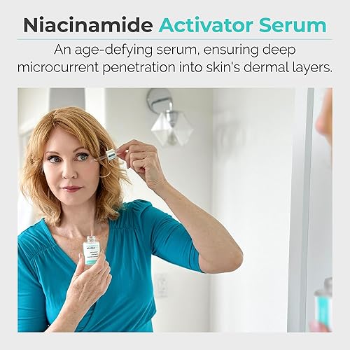 Miniatura 7 de My Derma Dream MicroSculpt - Dispositivo facial de microcorriente  Suero facial antienvejecimiento (suministro para 30 días)  Niacinamida 5%