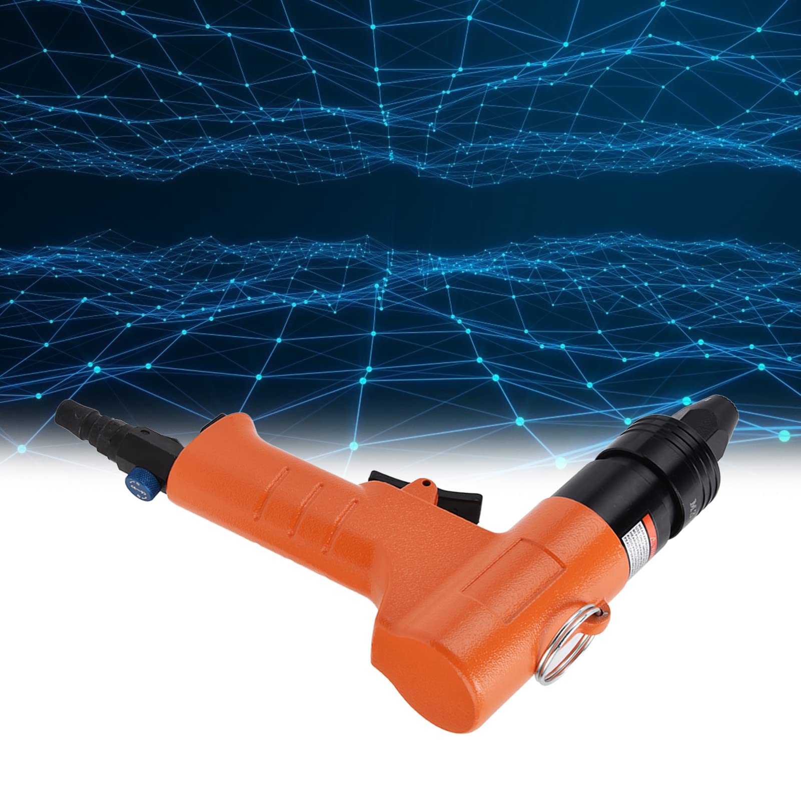 Aramox Nitownica Pneumatyczna ze Stali Stopowej Nitownica Pneumatyczna 1500 Obr./min 0,6 do 0,8 MPa M3 M4 Przenośne Narzędzie do Nitowania Płyt Metalowych Rury Szafki Naprawa i Konserwacja