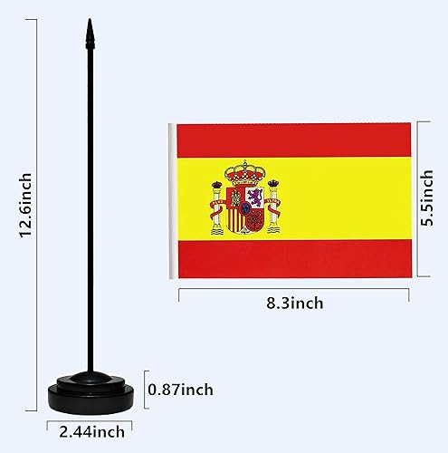 Miniatura 40 de Juego de banderas de escritorio japonesas de lujo, pequeñas banderas de escritorio japonesas en miniatura con poste sólido, base negra y tapa